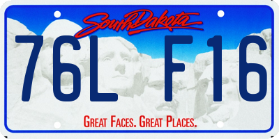 SD license plate 76LF16