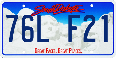 SD license plate 76LF21