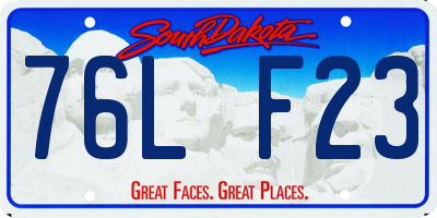 SD license plate 76LF23