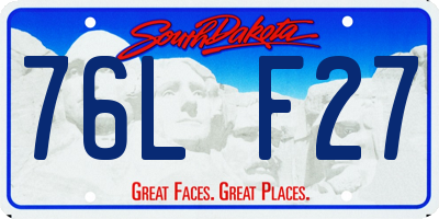 SD license plate 76LF27