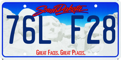 SD license plate 76LF28