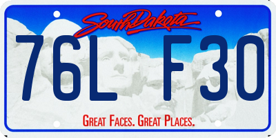 SD license plate 76LF30
