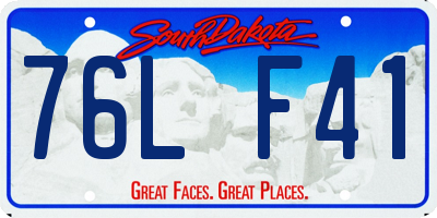SD license plate 76LF41
