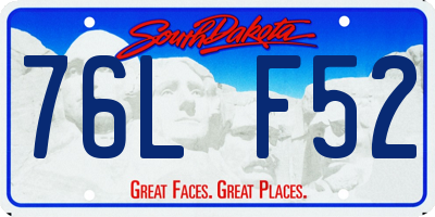 SD license plate 76LF52