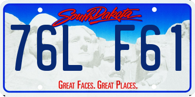 SD license plate 76LF61