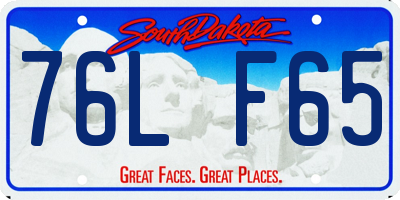 SD license plate 76LF65