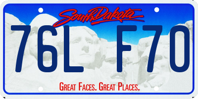SD license plate 76LF70
