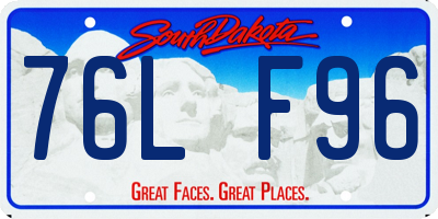 SD license plate 76LF96