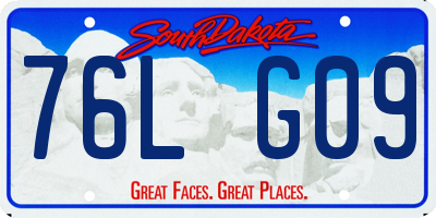 SD license plate 76LG09