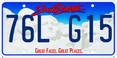 SD license plate 76LG15