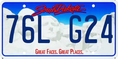 SD license plate 76LG24