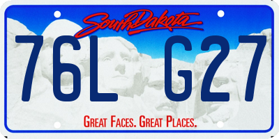 SD license plate 76LG27