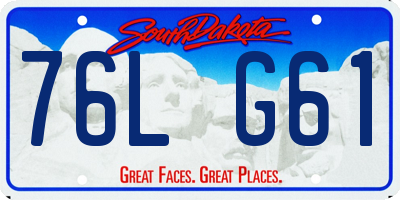 SD license plate 76LG61