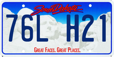 SD license plate 76LH21