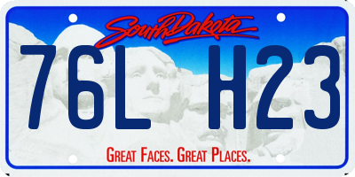 SD license plate 76LH23