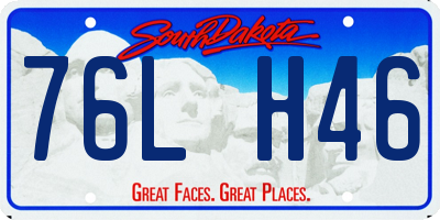 SD license plate 76LH46
