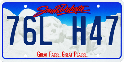 SD license plate 76LH47