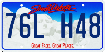 SD license plate 76LH48