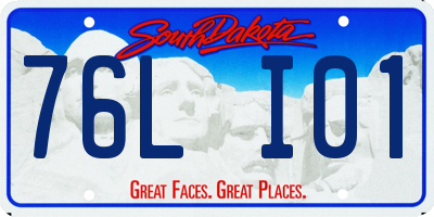 SD license plate 76LI01