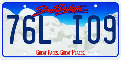 SD license plate 76LI09