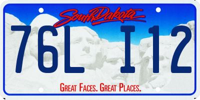 SD license plate 76LI12