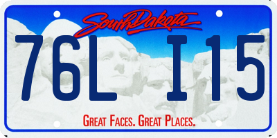 SD license plate 76LI15