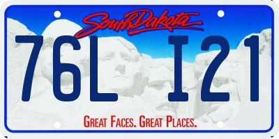 SD license plate 76LI21