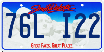 SD license plate 76LI22