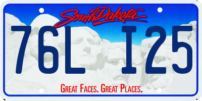 SD license plate 76LI25