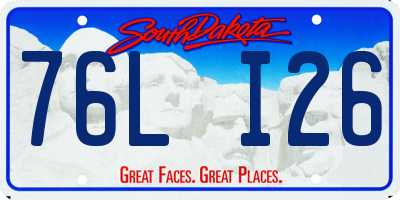 SD license plate 76LI26