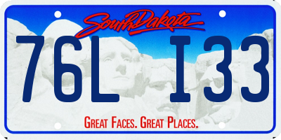 SD license plate 76LI33