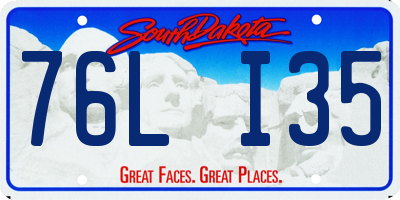 SD license plate 76LI35