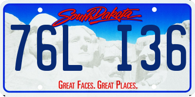 SD license plate 76LI36