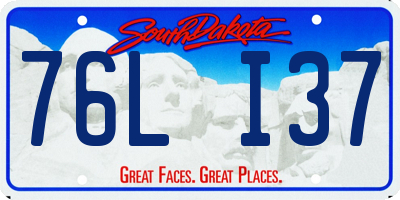 SD license plate 76LI37