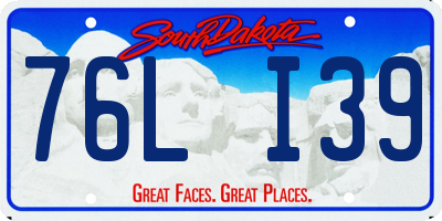 SD license plate 76LI39