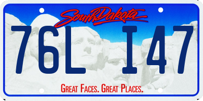 SD license plate 76LI47