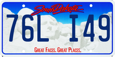 SD license plate 76LI49