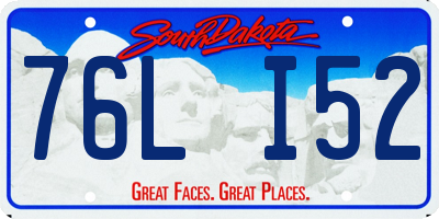 SD license plate 76LI52
