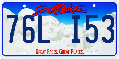 SD license plate 76LI53