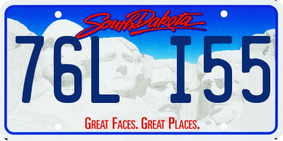 SD license plate 76LI55