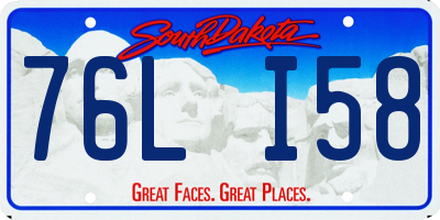 SD license plate 76LI58