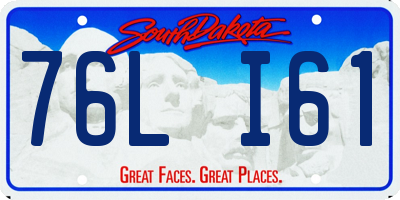 SD license plate 76LI61