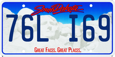 SD license plate 76LI69