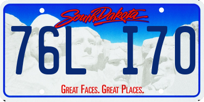 SD license plate 76LI70