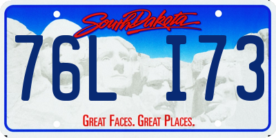 SD license plate 76LI73