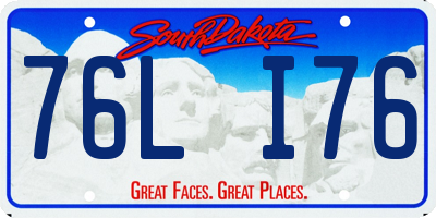 SD license plate 76LI76