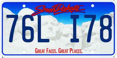 SD license plate 76LI78