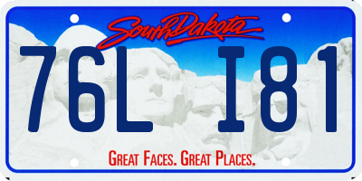 SD license plate 76LI81