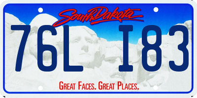 SD license plate 76LI83