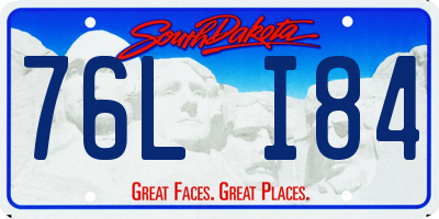 SD license plate 76LI84